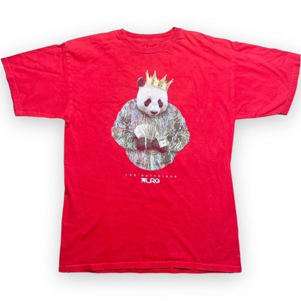 LRG T-Shirt Men's Medium Red Underground Hip Hop Notorious-Lifted Research Group